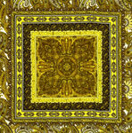 復(fù)古金色花紋方形圖案