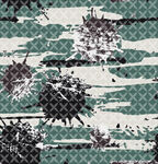 綠白潑墨幾何圖案紋理