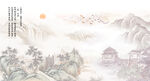 國(guó)畫山水畫背景墻