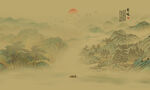 古風(fēng)山水畫背景