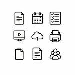 簡(jiǎn)約辦公圖標(biāo)集合