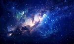 夢(mèng)幻藍(lán)色星空背景