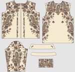 復古花紋服飾設計圖