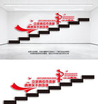 黨建樓梯文化墻設(shè)計(jì)效果圖