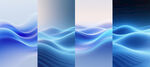 藍色動感波浪背景圖