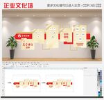 創(chuàng)意公司紅色企業(yè)異形公司展示墻