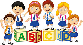 可爱学生矢量设计素材