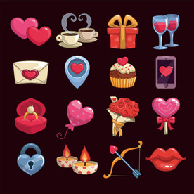 情人节矢量卡通设计素材