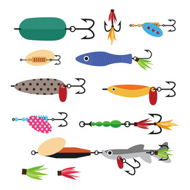 创意鱼钩矢量设计素材