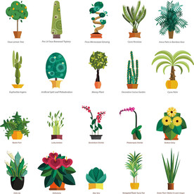 树木花草矢量设计素材