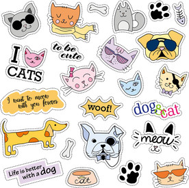 可爱卡通贴纸设计素材