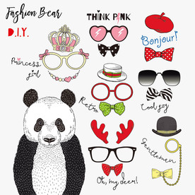 时尚卡通造型矢量设计素材