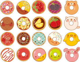 卡通食物矢量墙贴设计素材