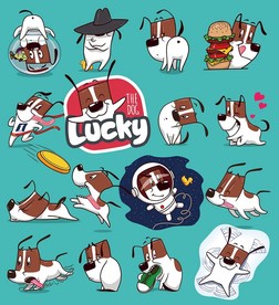 狗狗矢量卡通素材