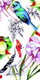 画眉鸟植物花鸟免扣图案