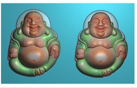 弥勒佛挂件玉雕笑佛精雕图浮雕图