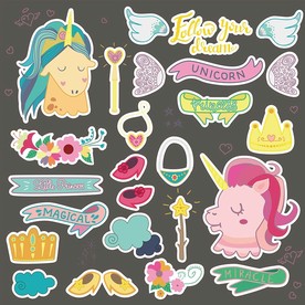 可爱小公主矢量卡通素材