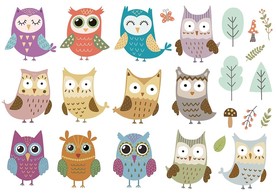 卡通小鸟矢量素材