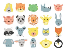 动物头像设计卡通素材