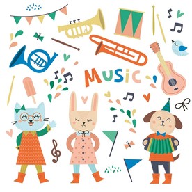 音乐卡通矢量素材