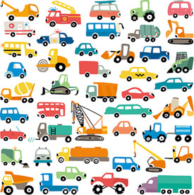 汽车吊车挖土机矢量卡通素材