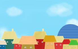 蓝色卡通背景图片