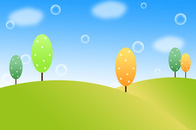 蓝天泡泡背景图片