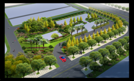 厂区绿化景观设计效果图