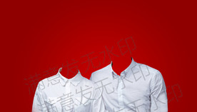 白色衬衫结婚照证件照登记照