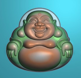 弥勒佛笑佛玉雕佛公挂件精雕图