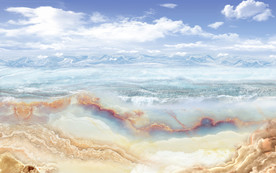 简约高档山水石纹 TIF分层