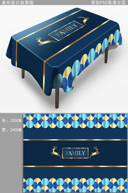 轻奢时尚桌布图案花纹