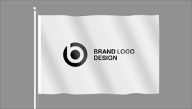 高清企業(yè)旗幟樣機(jī)分層圖