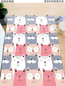 可爱卡通进门地垫