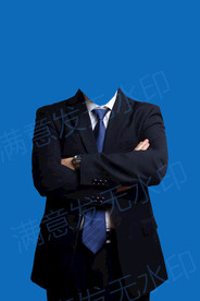 男士半身西装素材