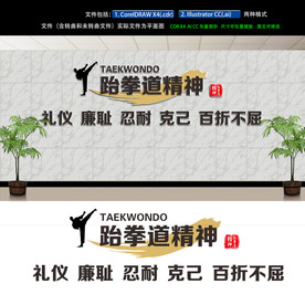 跆拳道文化墻