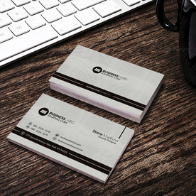 灰色通用名片正反双面PSD模板