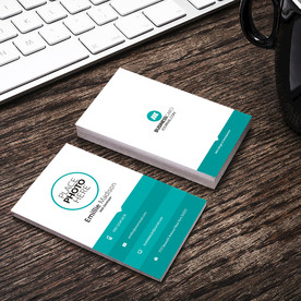 黑红简约名片正反双面PSD模板