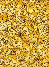 黄色底纹分层 精美图案花纹花卉