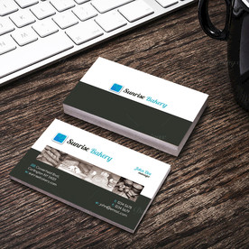 简约名片双面PSD展开图