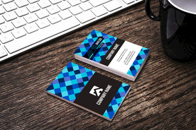 简约通用名片双面PSD展开图