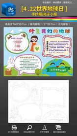 422世界地球日保護環(huán)境手抄報