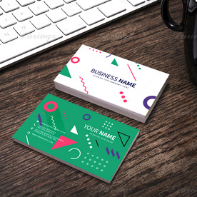 时尚矢量图案可爱卡通名片模板