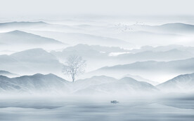 山水画背景墙