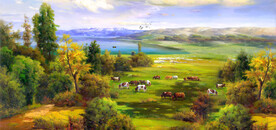 风景油画模板下载