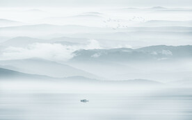 最新中式客廳山水畫