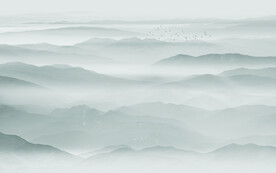 新中式山水畫背景墻