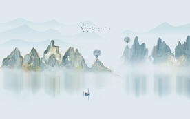 新中式意境山水裝飾畫