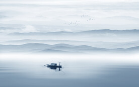 中式山水畫水墨電視背景墻