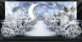 蓝色梦幻大气婚礼效果图图片